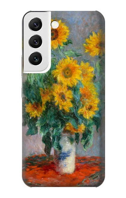 W2937 Claude Monet Bouquet of Sunflowers Hard Case and Leather Flip Case For Samsung Galaxy S22