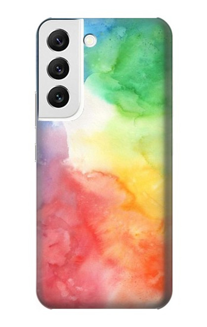 W2945 Colorful Watercolor Hard Case and Leather Flip Case For Samsung Galaxy S22