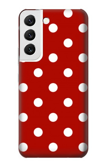 W2951 Red Polka Dots Hard Case and Leather Flip Case For Samsung Galaxy S22