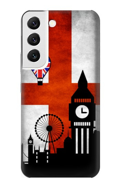 W2979 England Football Soccer Hard Case and Leather Flip Case For Samsung Galaxy S22