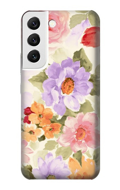 W3035 Sweet Flower Painting Hard Case and Leather Flip Case For Samsung Galaxy S22