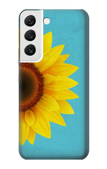 W3039 Vintage Sunflower Blue Hard Case and Leather Flip Case For Samsung Galaxy S22