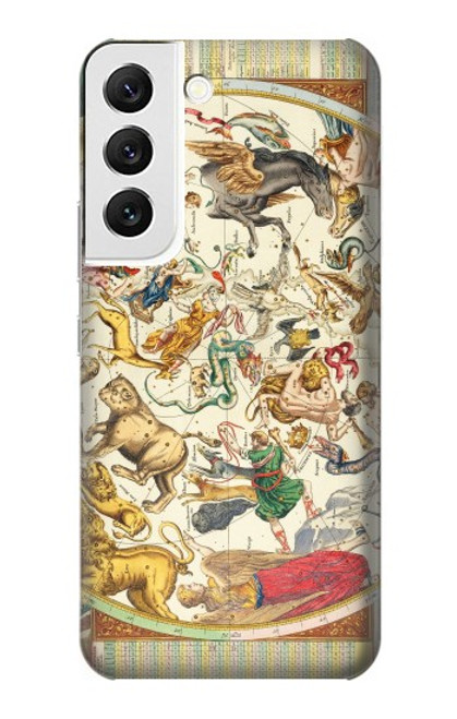 W3145 Antique Constellation Star Sky Map Hard Case and Leather Flip Case For Samsung Galaxy S22