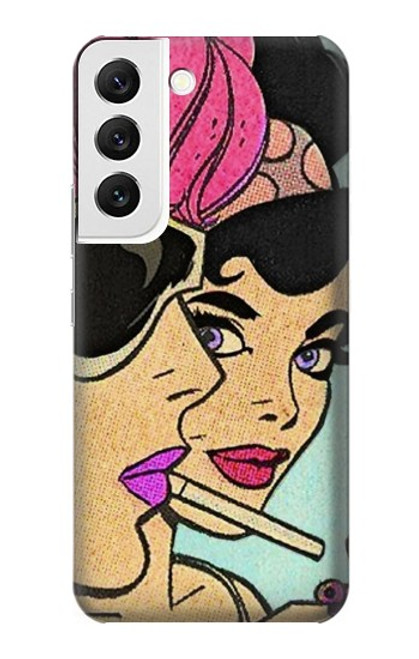 W3171 Girls Pop Art Hard Case and Leather Flip Case For Samsung Galaxy S22