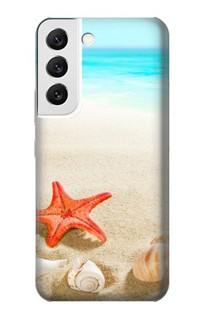 W3212 Sea Shells Starfish Beach Hard Case and Leather Flip Case For Samsung Galaxy S22