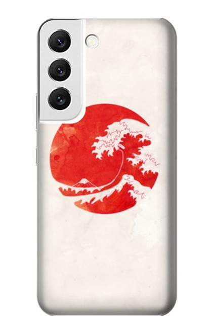 W3237 Waves Japan Flag Hard Case and Leather Flip Case For Samsung Galaxy S22