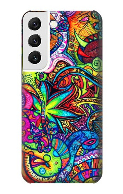 W3255 Colorful Art Pattern Hard Case and Leather Flip Case For Samsung Galaxy S22