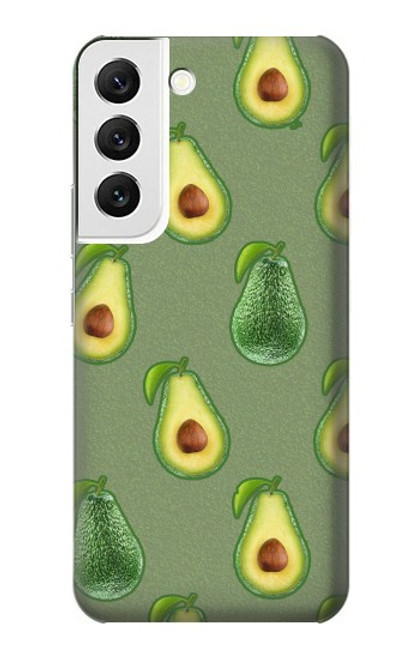 W3285 Avocado Fruit Pattern Hard Case and Leather Flip Case For Samsung Galaxy S22