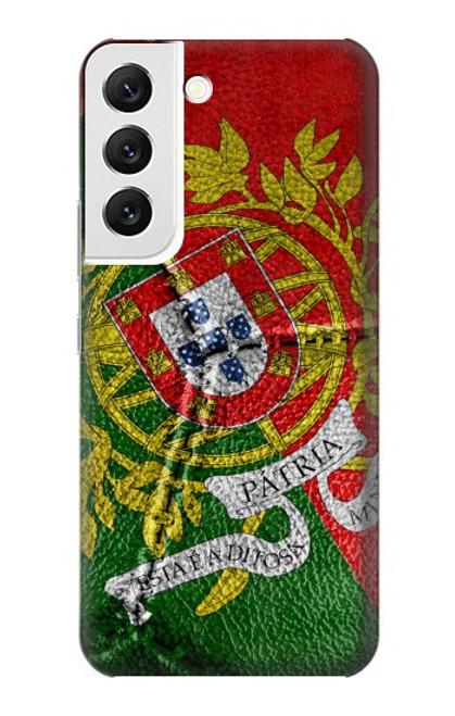 W3300 Portugal Flag Vintage Football Graphic Hard Case and Leather Flip Case For Samsung Galaxy S22