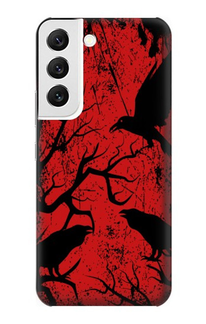 W3325 Crow Black Blood Tree Hard Case and Leather Flip Case For Samsung Galaxy S22