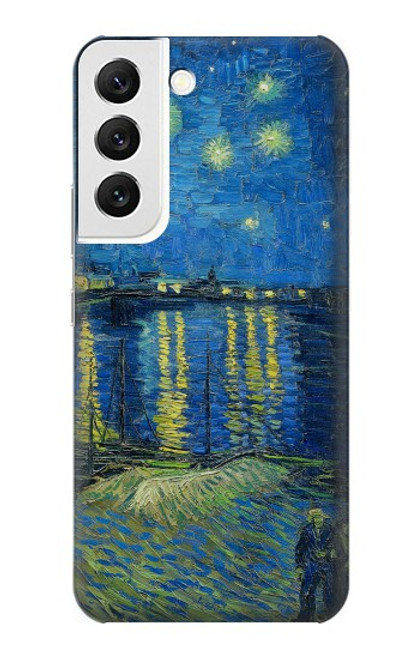 W3336 Van Gogh Starry Night Over the Rhone Hard Case and Leather Flip Case For Samsung Galaxy S22