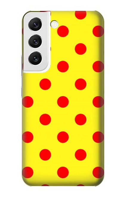 W3526 Red Spot Polka Dot Hard Case and Leather Flip Case For Samsung Galaxy S22