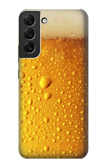 W0328 Beer Glass Hard Case and Leather Flip Case For Samsung Galaxy S22 Plus