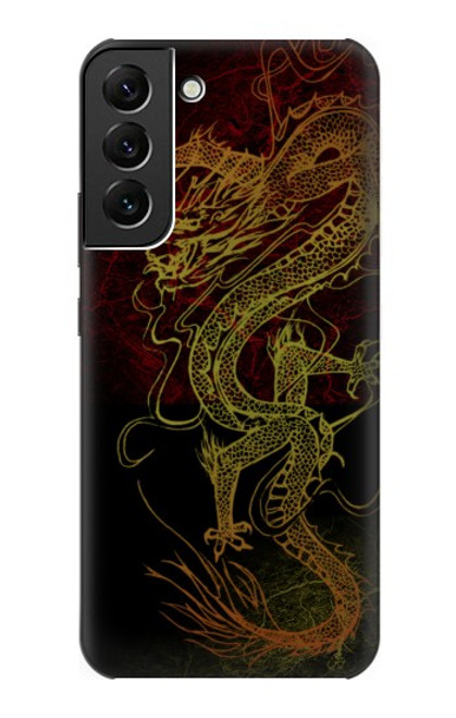 W0354 Chinese Dragon Hard Case and Leather Flip Case For Samsung Galaxy S22 Plus