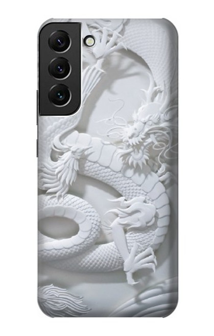 W0386 Dragon Carving Hard Case and Leather Flip Case For Samsung Galaxy S22 Plus