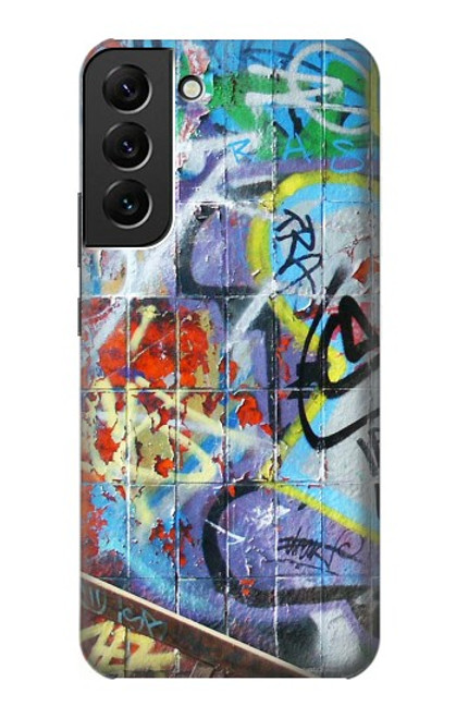 W0588 Wall Graffiti Hard Case and Leather Flip Case For Samsung Galaxy S22 Plus