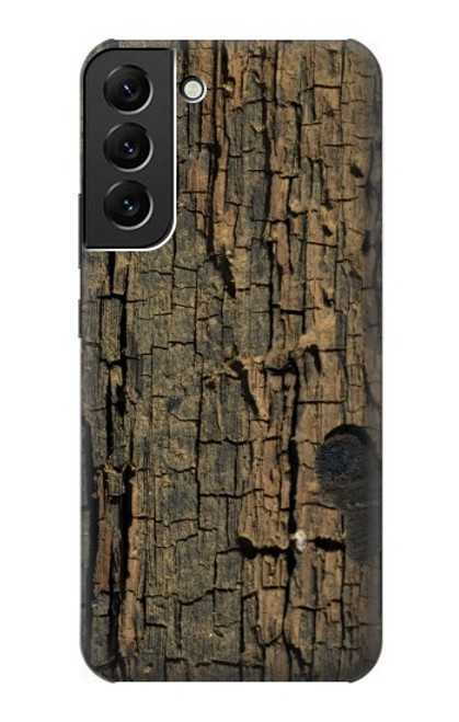 W0598 Wood Graphic Printed Hard Case and Leather Flip Case For Samsung Galaxy S22 Plus