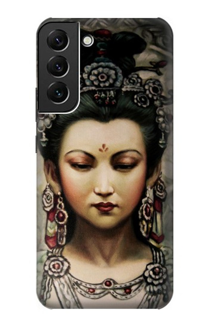 W0681 Guan Yin Hard Case and Leather Flip Case For Samsung Galaxy S22 Plus