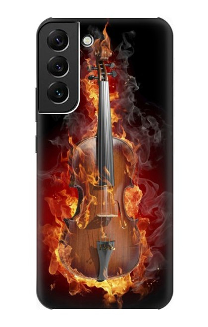 W0864 Fire Violin Hard Case and Leather Flip Case For Samsung Galaxy S22 Plus