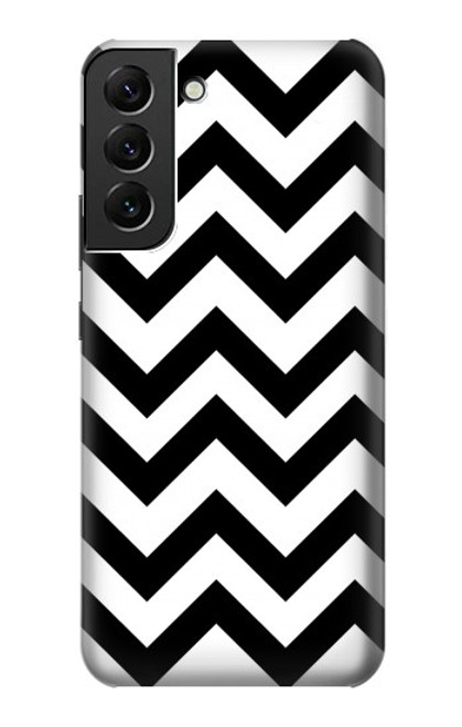 W1613 Chevron Zigzag Hard Case and Leather Flip Case For Samsung Galaxy S22 Plus