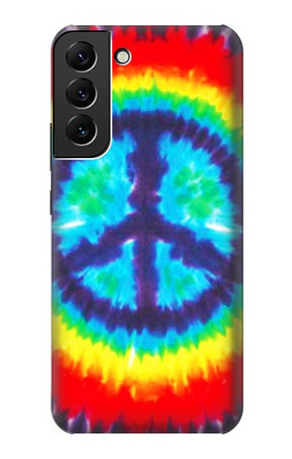 W1870 Tie Dye Peace Hard Case and Leather Flip Case For Samsung Galaxy S22 Plus