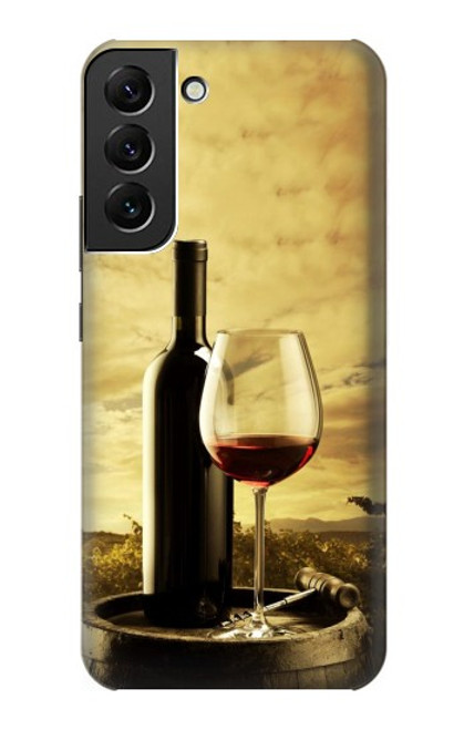 W2042 A Grape Vineyard Grapes Bottle Red Wine Hard Case and Leather Flip Case For Samsung Galaxy S22 Plus