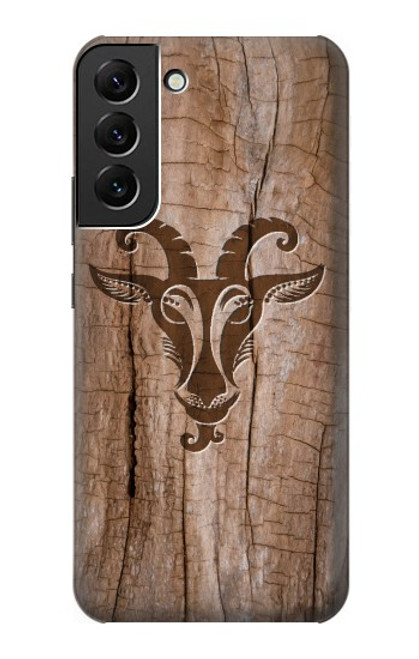 W2183 Goat Wood Graphic Printed Hard Case and Leather Flip Case For Samsung Galaxy S22 Plus