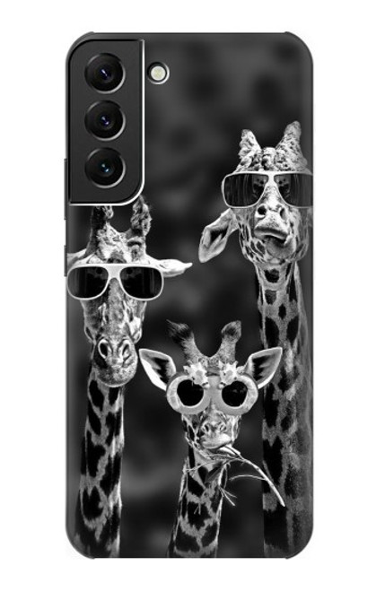 W2327 Giraffes With Sunglasses Hard Case and Leather Flip Case For Samsung Galaxy S22 Plus