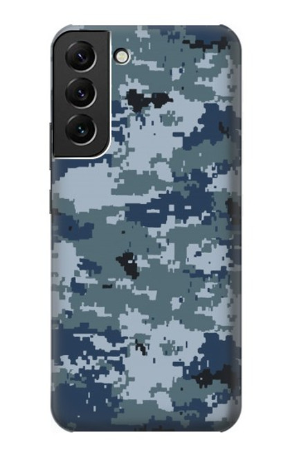 W2346 Navy Camo Camouflage Graphic Hard Case and Leather Flip Case For Samsung Galaxy S22 Plus