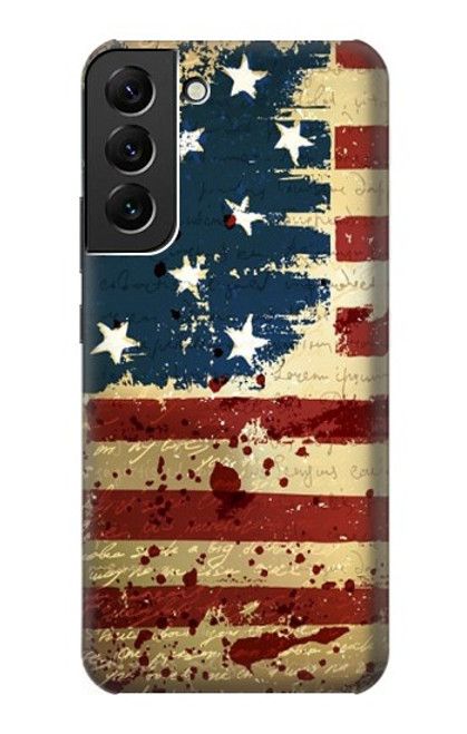 W2349 Old American Flag Hard Case and Leather Flip Case For Samsung Galaxy S22 Plus