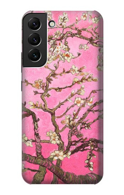 W2449 Pink Blossoming Almond Tree Van Gogh Hard Case and Leather Flip Case For Samsung Galaxy S22 Plus