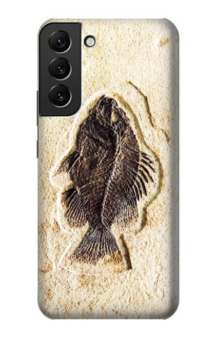 W2562 Fossil Fish Hard Case and Leather Flip Case For Samsung Galaxy S22 Plus