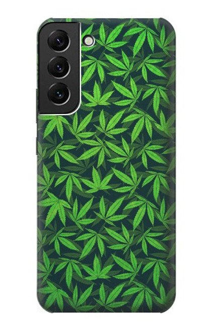 W2666 Marijuana Pattern Hard Case and Leather Flip Case For Samsung Galaxy S22 Plus