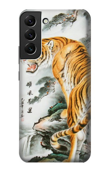 W2750 Oriental Chinese Tiger Painting Hard Case and Leather Flip Case For Samsung Galaxy S22 Plus