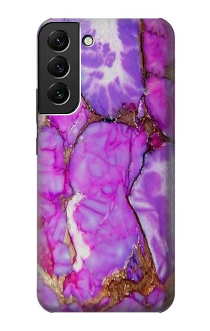 W2907 Purple Turquoise Stone Hard Case and Leather Flip Case For Samsung Galaxy S22 Plus