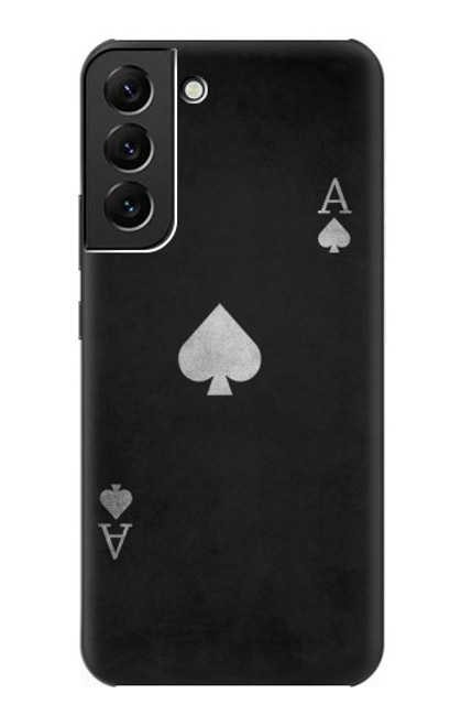 W3152 Black Ace of Spade Hard Case and Leather Flip Case For Samsung Galaxy S22 Plus