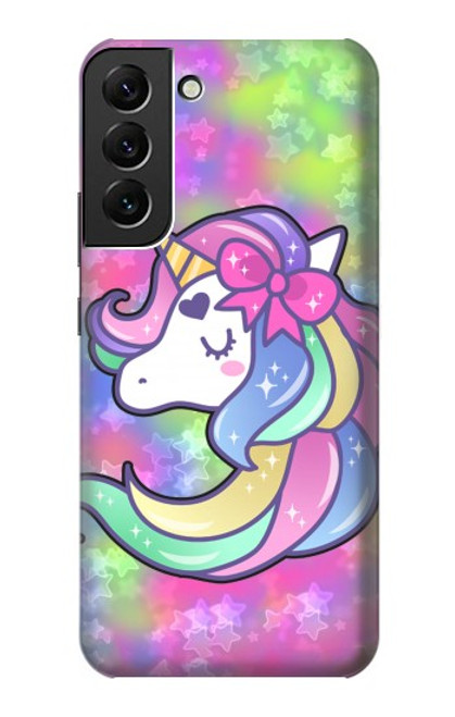 W3264 Pastel Unicorn Hard Case and Leather Flip Case For Samsung Galaxy S22 Plus