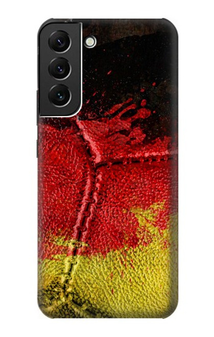 W3303 Germany Flag Vintage Football Graphic Hard Case and Leather Flip Case For Samsung Galaxy S22 Plus