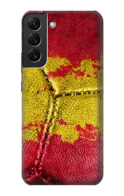 W3315 Spain Flag Vintage Football Graphic Hard Case and Leather Flip Case For Samsung Galaxy S22 Plus