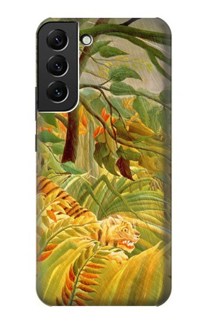 W3344 Henri Rousseau Tiger in a Tropical Storm Hard Case and Leather Flip Case For Samsung Galaxy S22 Plus