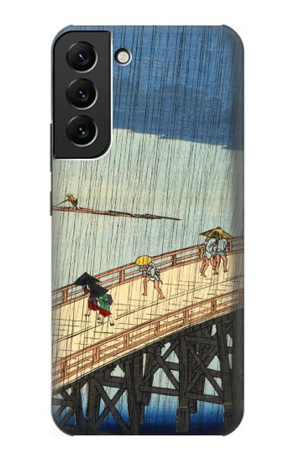 W3347 Utagawa Hiroshige Sudden shower Hard Case and Leather Flip Case For Samsung Galaxy S22 Plus