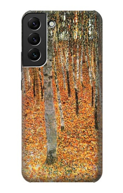 W3380 Gustav Klimt Birch Forest Hard Case and Leather Flip Case For Samsung Galaxy S22 Plus