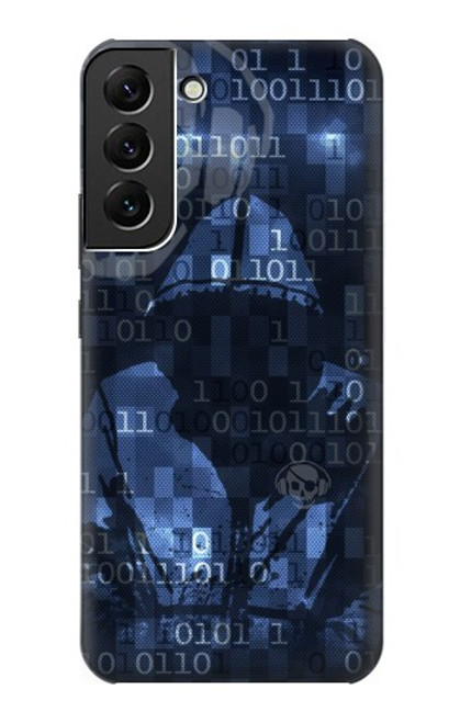 W3431 Digital Code Cyber Hacker Hard Case and Leather Flip Case For Samsung Galaxy S22 Plus