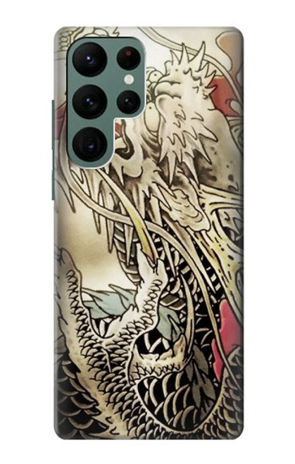 W0122 Yakuza Tattoo Hard Case and Leather Flip Case For Samsung Galaxy S22 Ultra