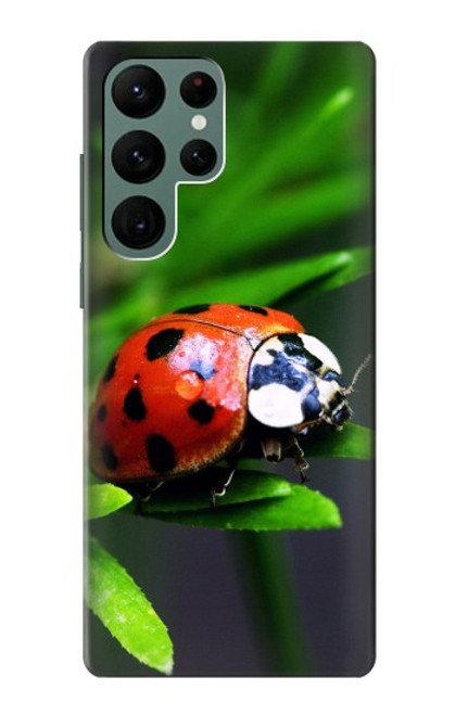 W0263 Ladybug Hard Case and Leather Flip Case For Samsung Galaxy S22 Ultra