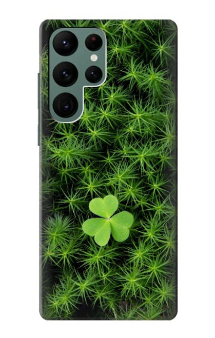 W0358 Clover Lucky Leaf Hard Case and Leather Flip Case For Samsung Galaxy S22 Ultra