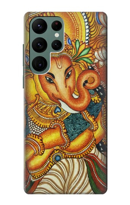 W0440 Hindu God Ganesha Hard Case and Leather Flip Case For Samsung Galaxy S22 Ultra