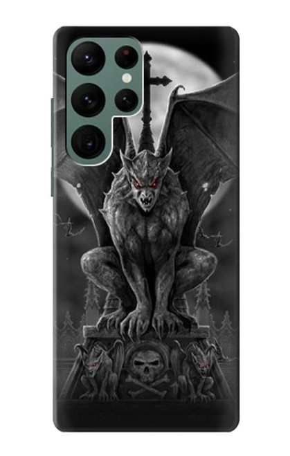 W0850 Gargoyle Devil Demon Hard Case and Leather Flip Case For Samsung Galaxy S22 Ultra