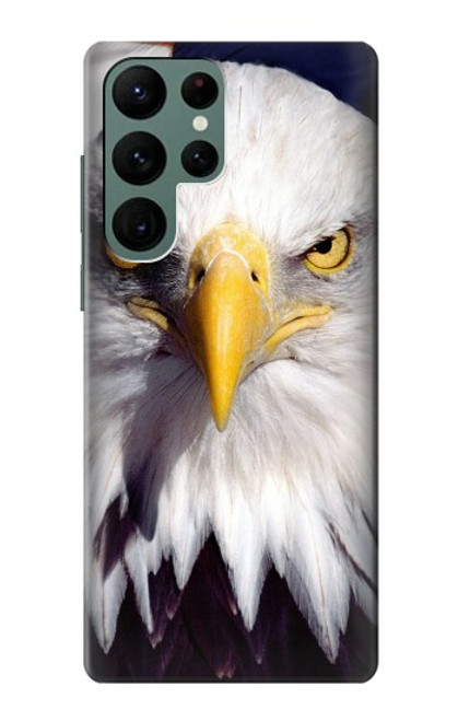 W0854 Eagle American Hard Case and Leather Flip Case For Samsung Galaxy S22 Ultra