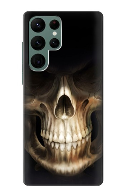 W1107 Skull Face Grim Reaper Hard Case and Leather Flip Case For Samsung Galaxy S22 Ultra